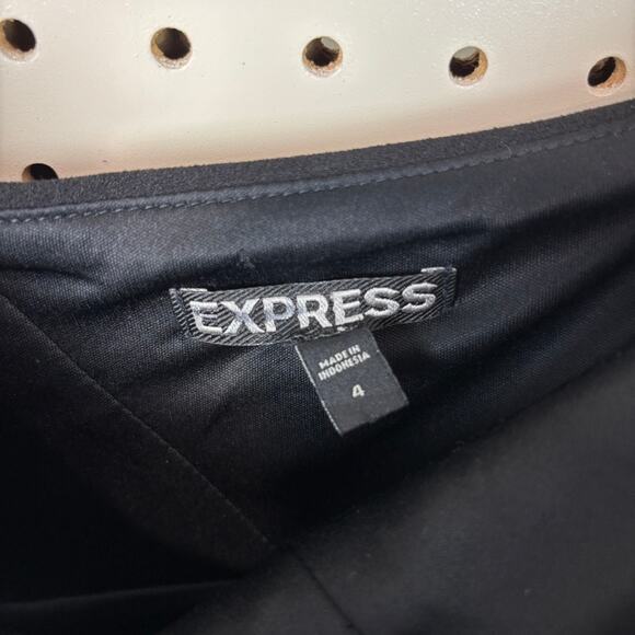 Express Black Cocktail Mini Dress Avant Garde 3D Bow Holiday Sz 4 - Picture 4 of 8
